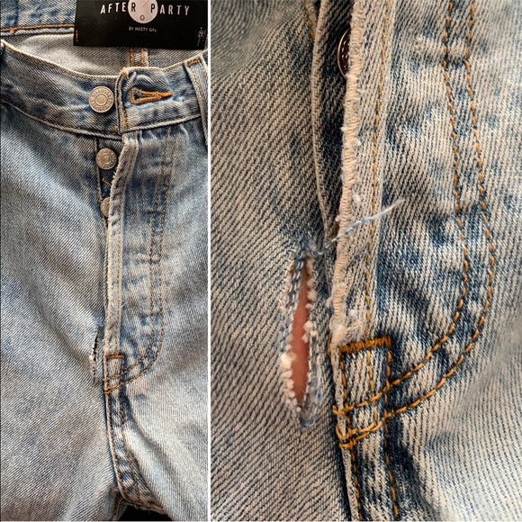 Reworked Nasty Gal After Party Vintage 501 Levi’s - Picture 10 of 11